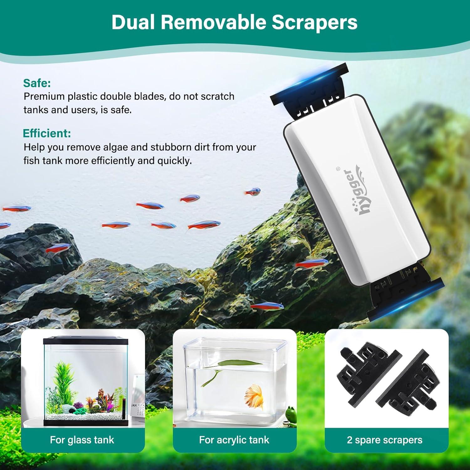 Limpiador de Cristal Magnético Hygger M con Doble Cuchilla