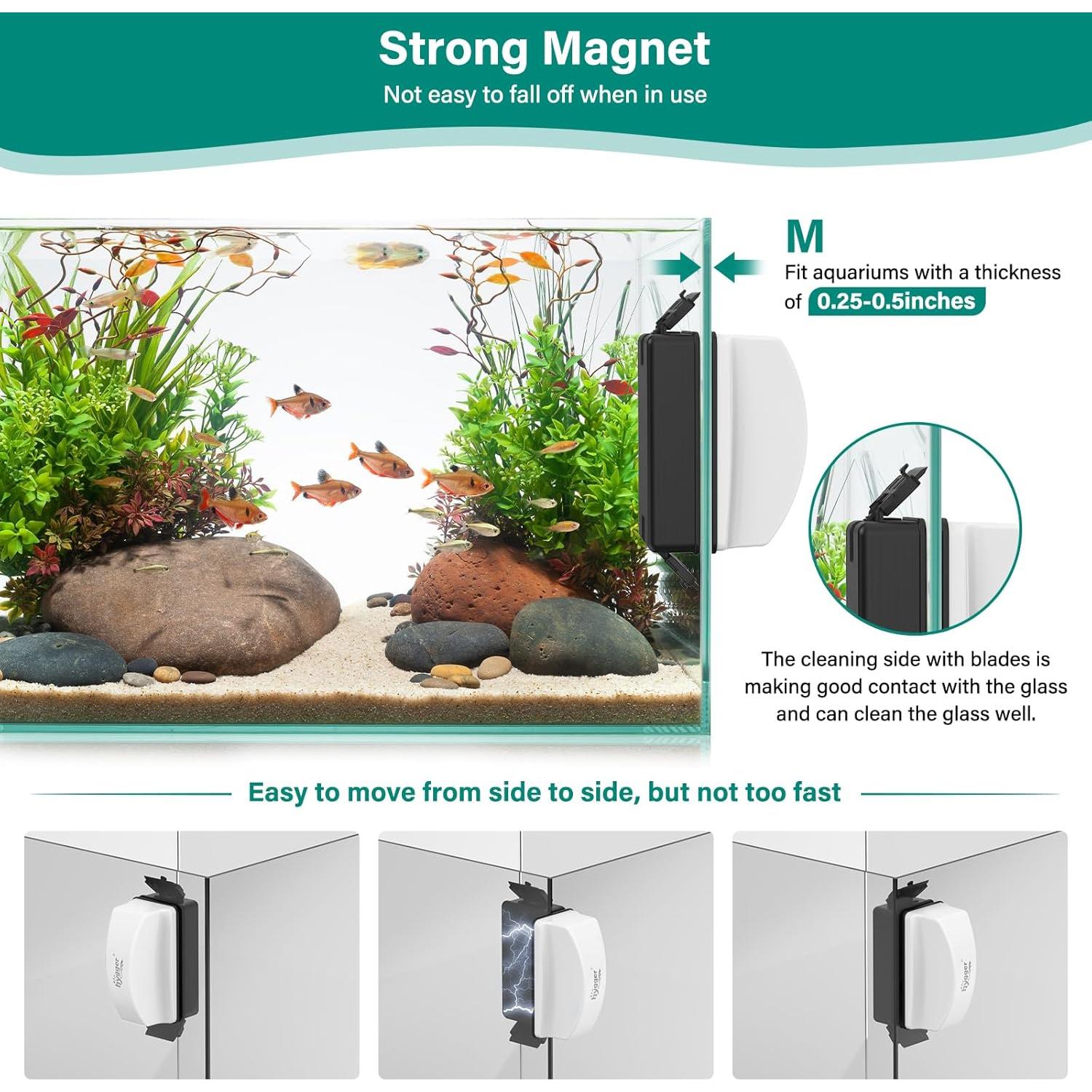 Limpiador de Cristal Magnético Hygger M con Doble Cuchilla