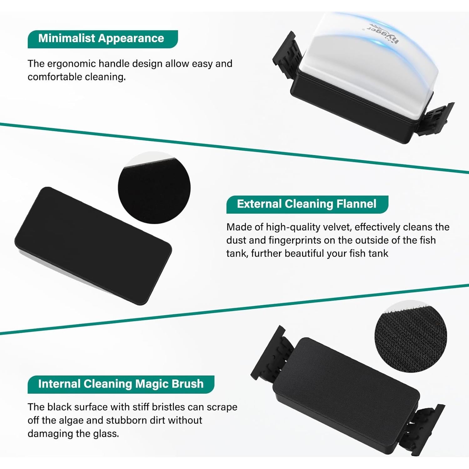 Limpiador de Cristal Magnético Hygger M con Doble Cuchilla