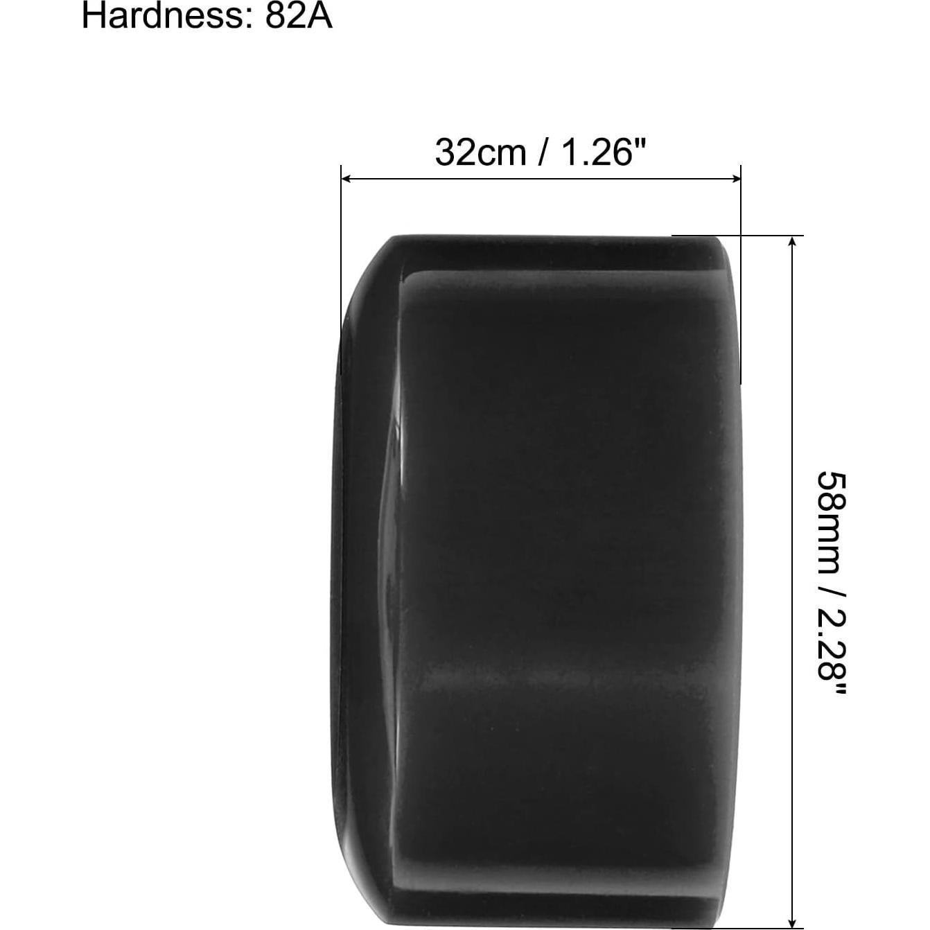 Ruedas de Patín PATIKIL PU 32x58mm Negras con Rodamientos