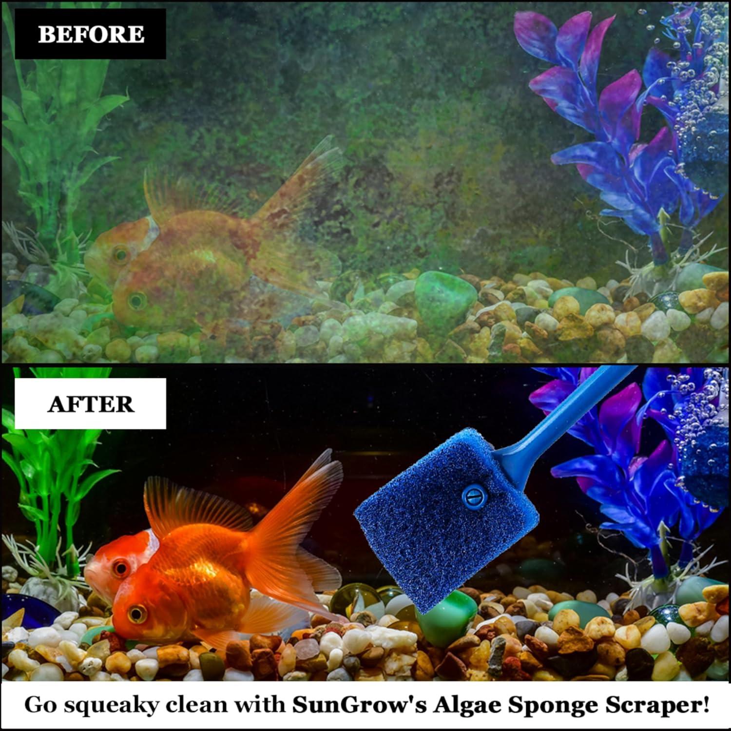 Raspador de Esponja SunGrow para Acuario 40.64 cm Doble Cara