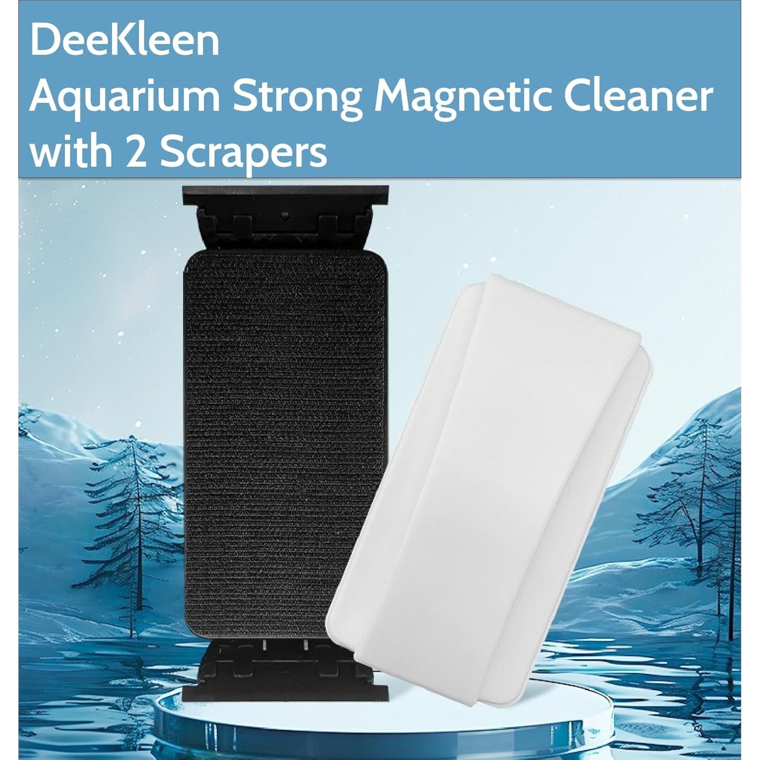 Limpiador Magnético de Acuario DeeKleen Pequeño con 2 Raspadores