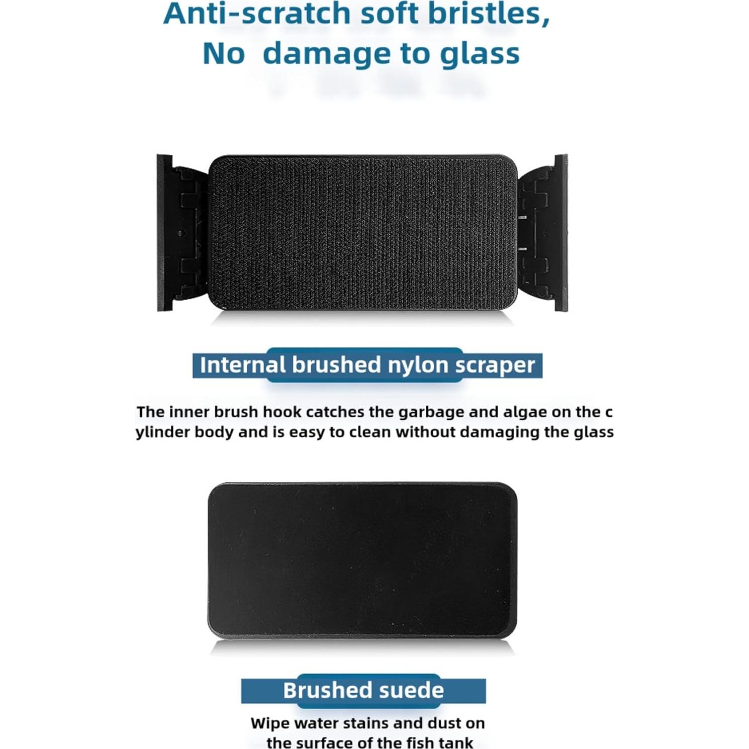 Limpiador Magnético de Acuario DeeKleen Pequeño con 2 Raspadores