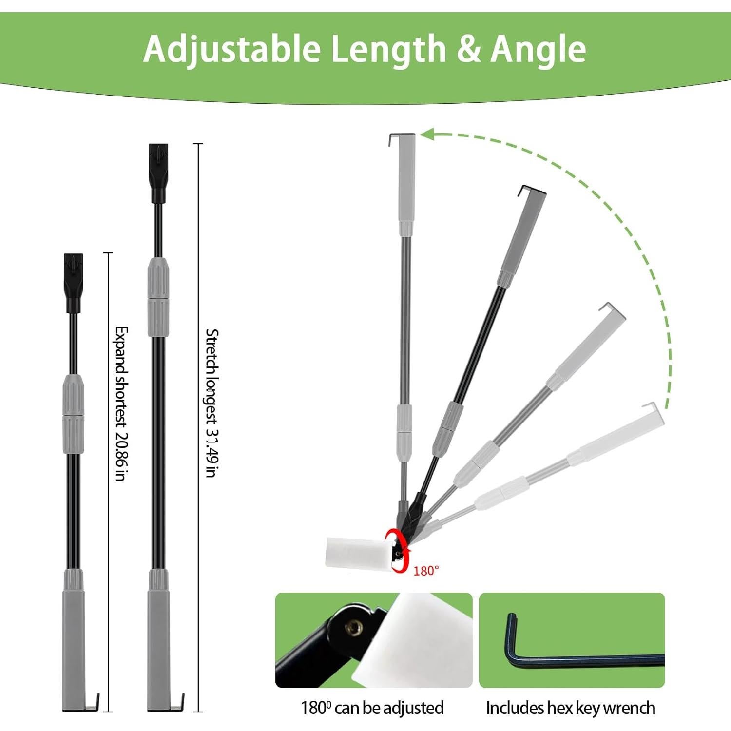 Kit de limpieza de acuarios HSIFMATE 6 en 1 con mango ajustable