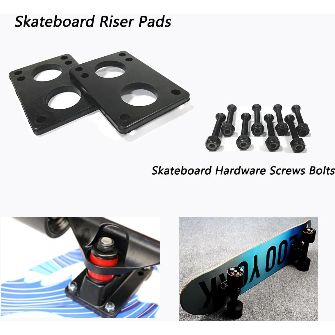 Ruedas de Longboard LOOEEL 70mm 80A con Rodamientos ABEC-9