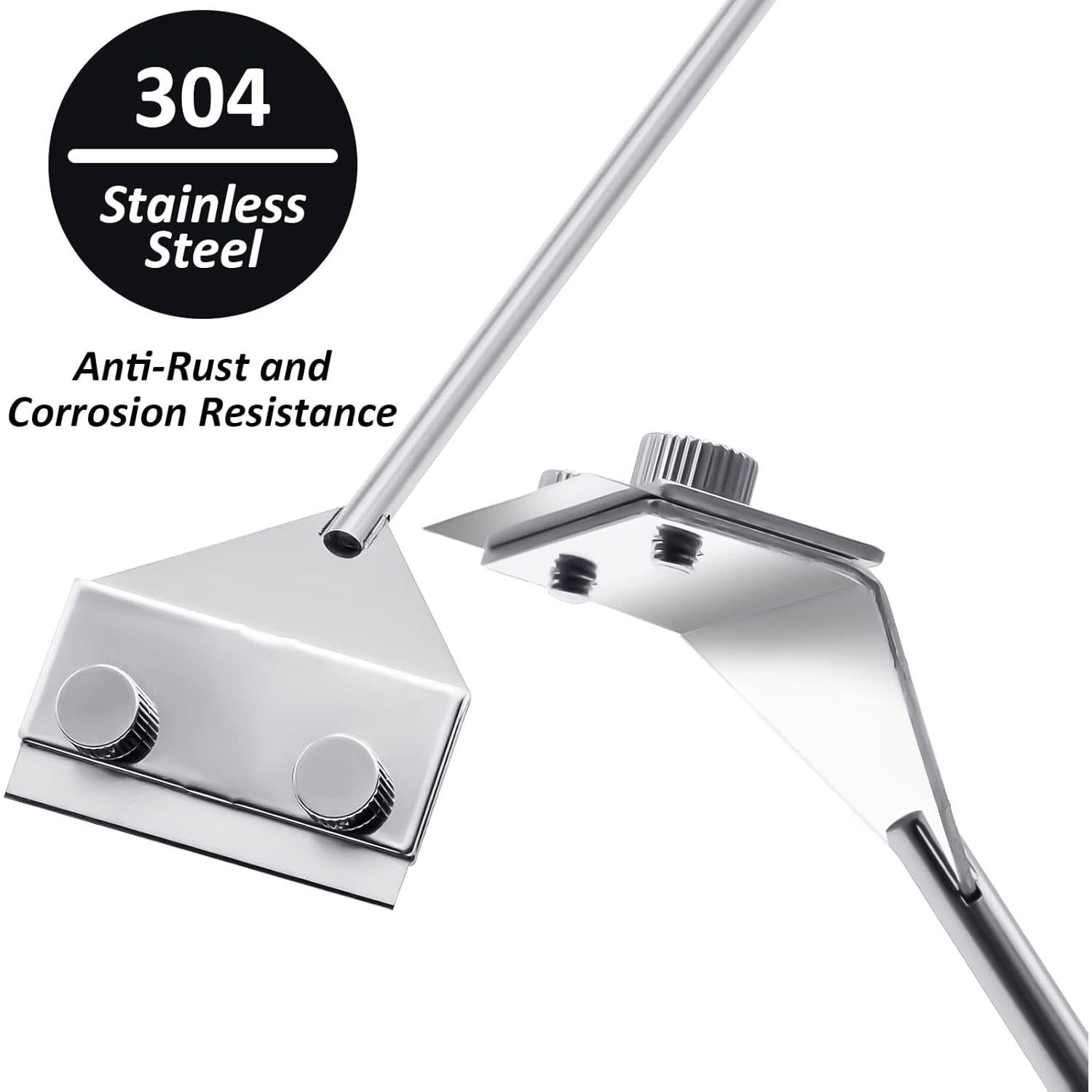 Raspador de Algas Acero Inoxidable 304 Famgee 65 cm con 10 Cuchillas