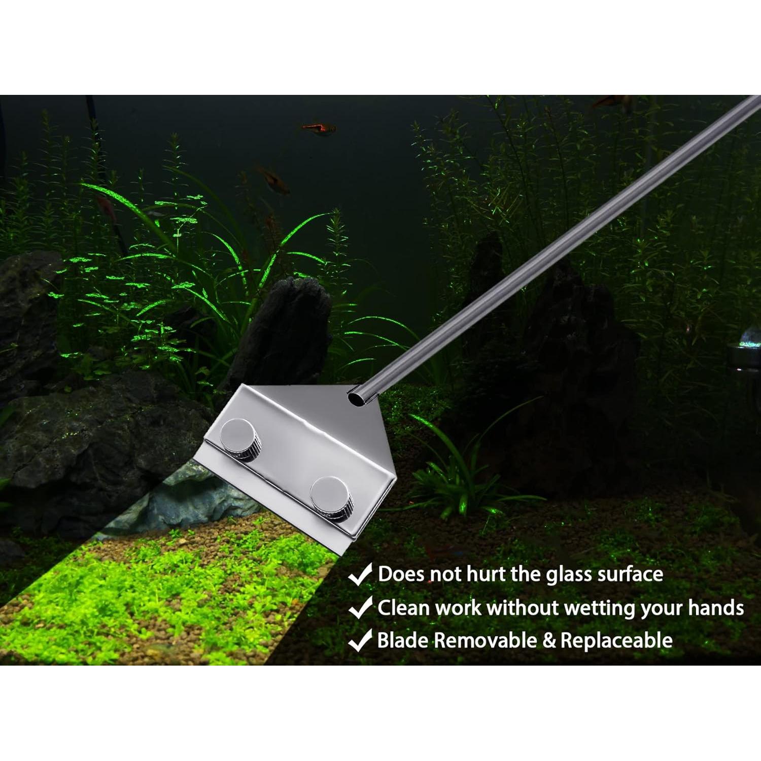 Raspador de Algas Acero Inoxidable 304 Famgee 65 cm con 10 Cuchillas