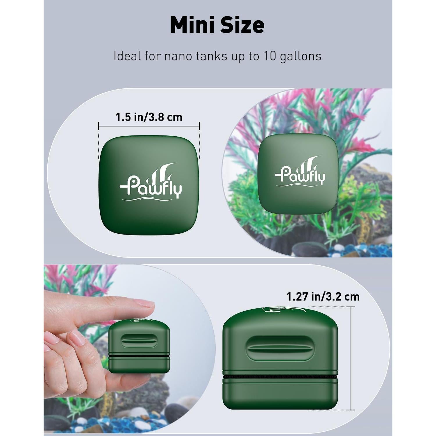 Limpiador Magnético Pawfly para Acuarios de Vidrio 3.81 cm