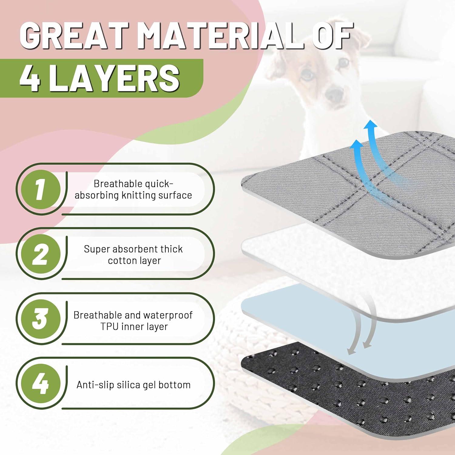 Almohadillas Lavables PatiencET para Perros 91x122 cm - Paquete de 2