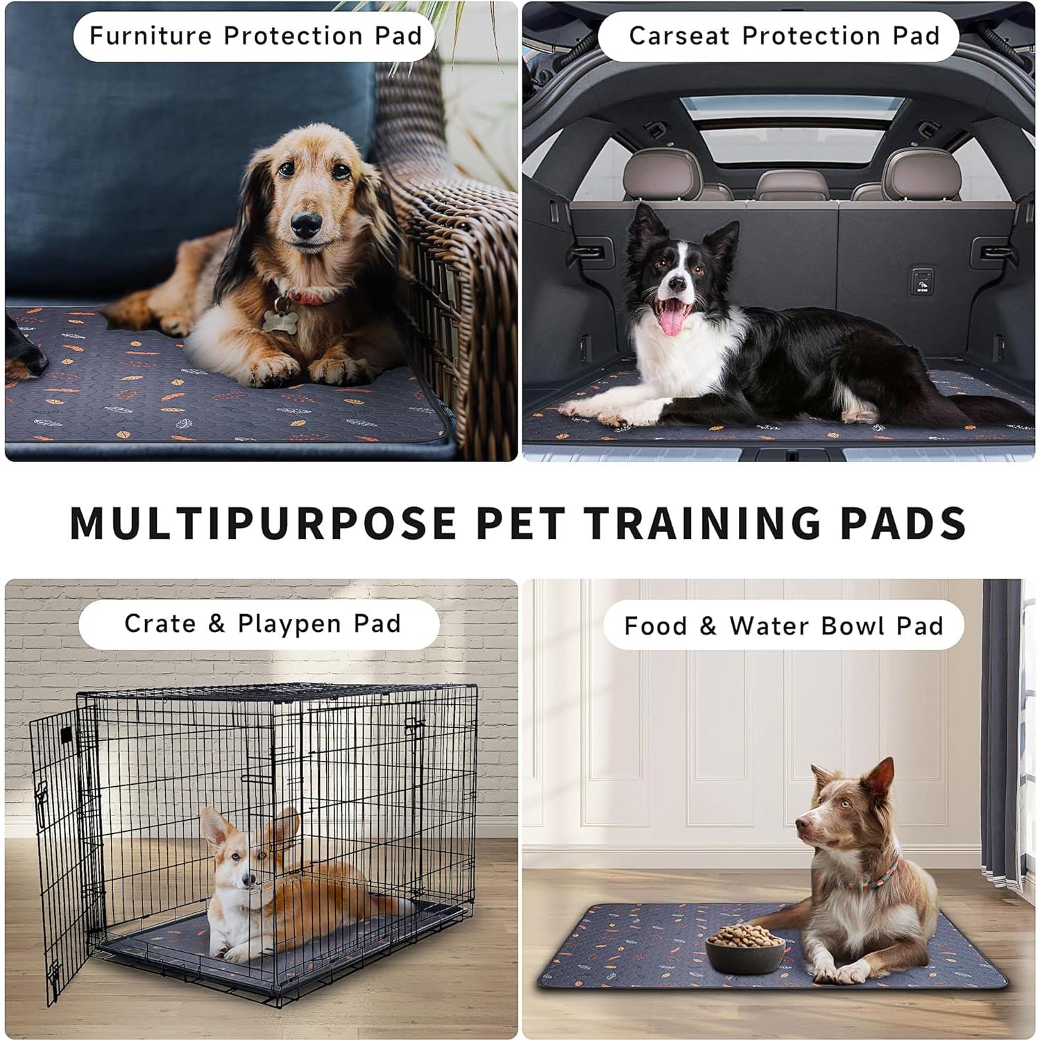 Almohadillas Lavables para Perros Sunheir 78.74x91.44 cm Paquete de 2