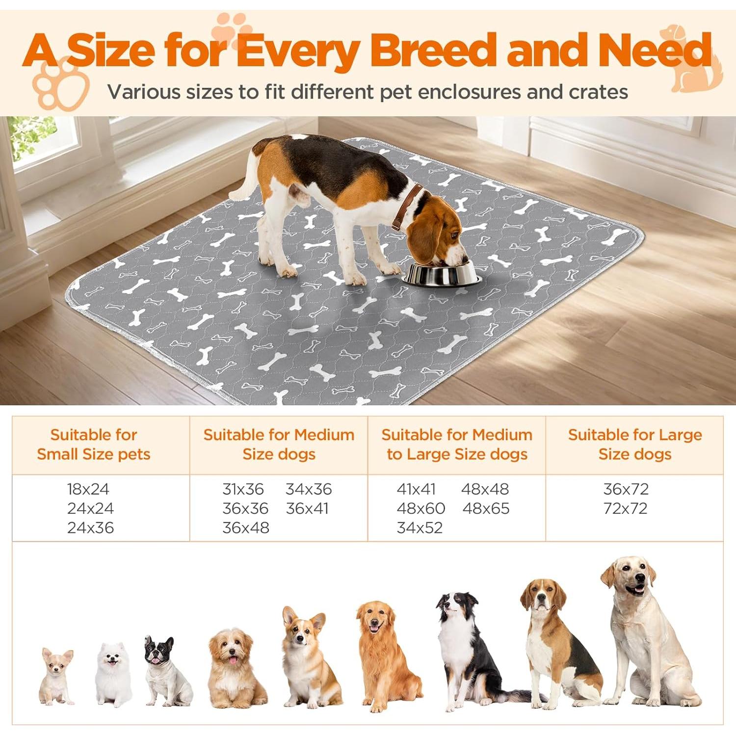 Alfombrillas Lavables para Perros Baodan - 2 Paquetes 45.72x60.96 cm