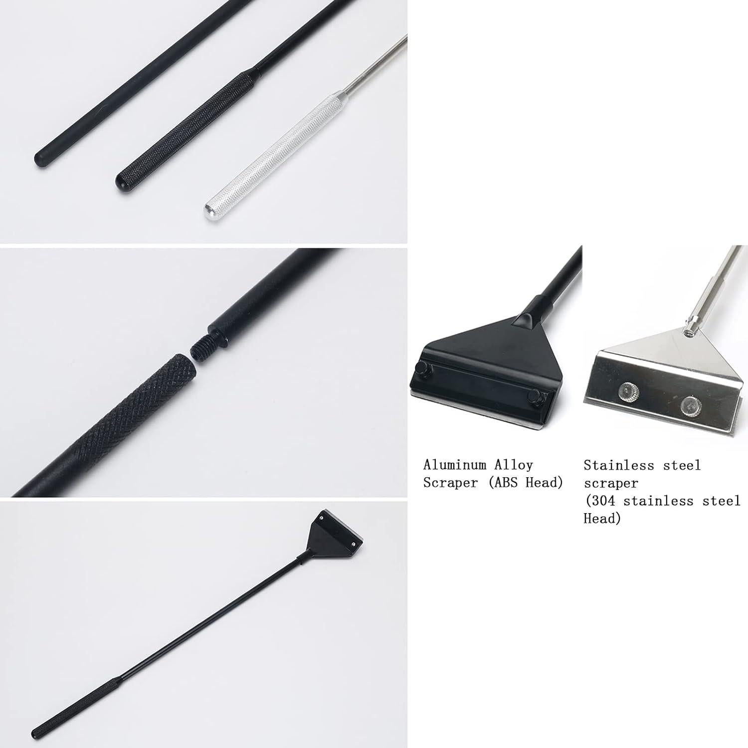 Raspador de Algas Ajustable SXMYSH 90cm Aluminio Negro