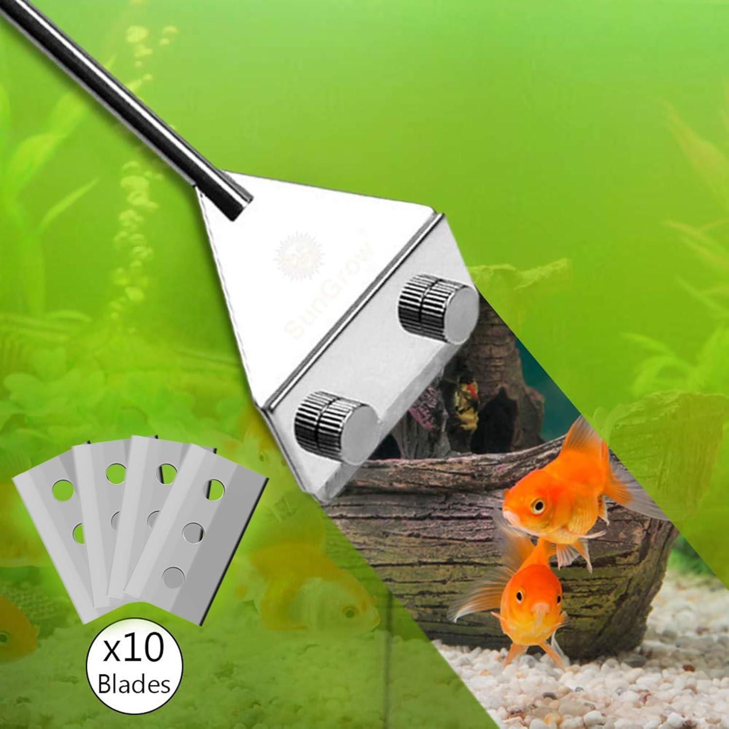 Limpiador de Cristal para Acuarios SunGrow 63.5 cm con Cuchillas Reemplazables