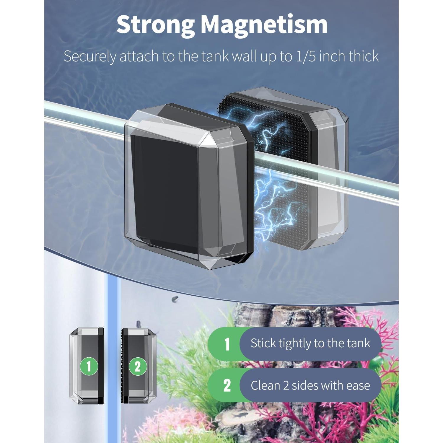 Limpiador Magnético de Cristal Pawfly para Acuarios 2.54 cm