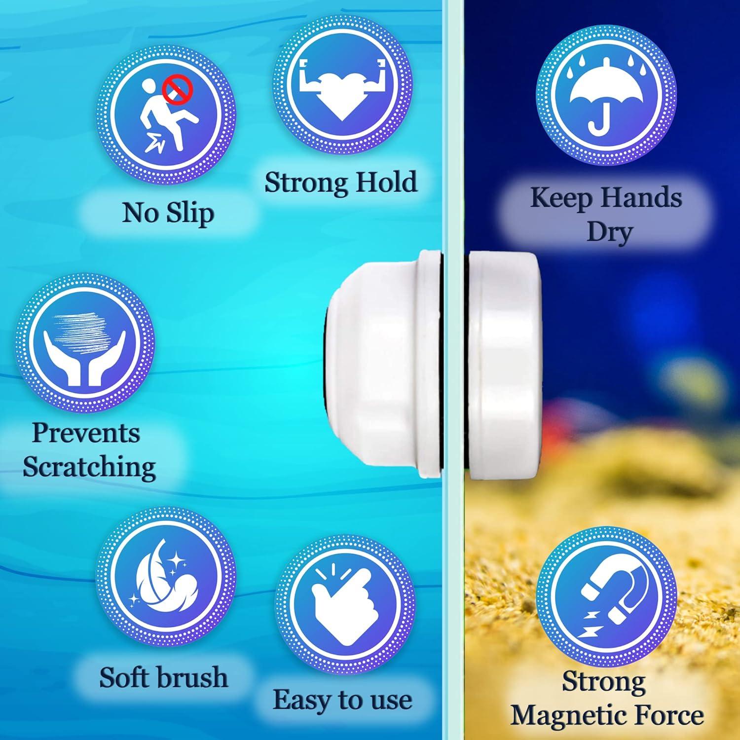 Limpiador Magnético para Acuario JOR Mini 4.1x3.3cm Sin Rayones