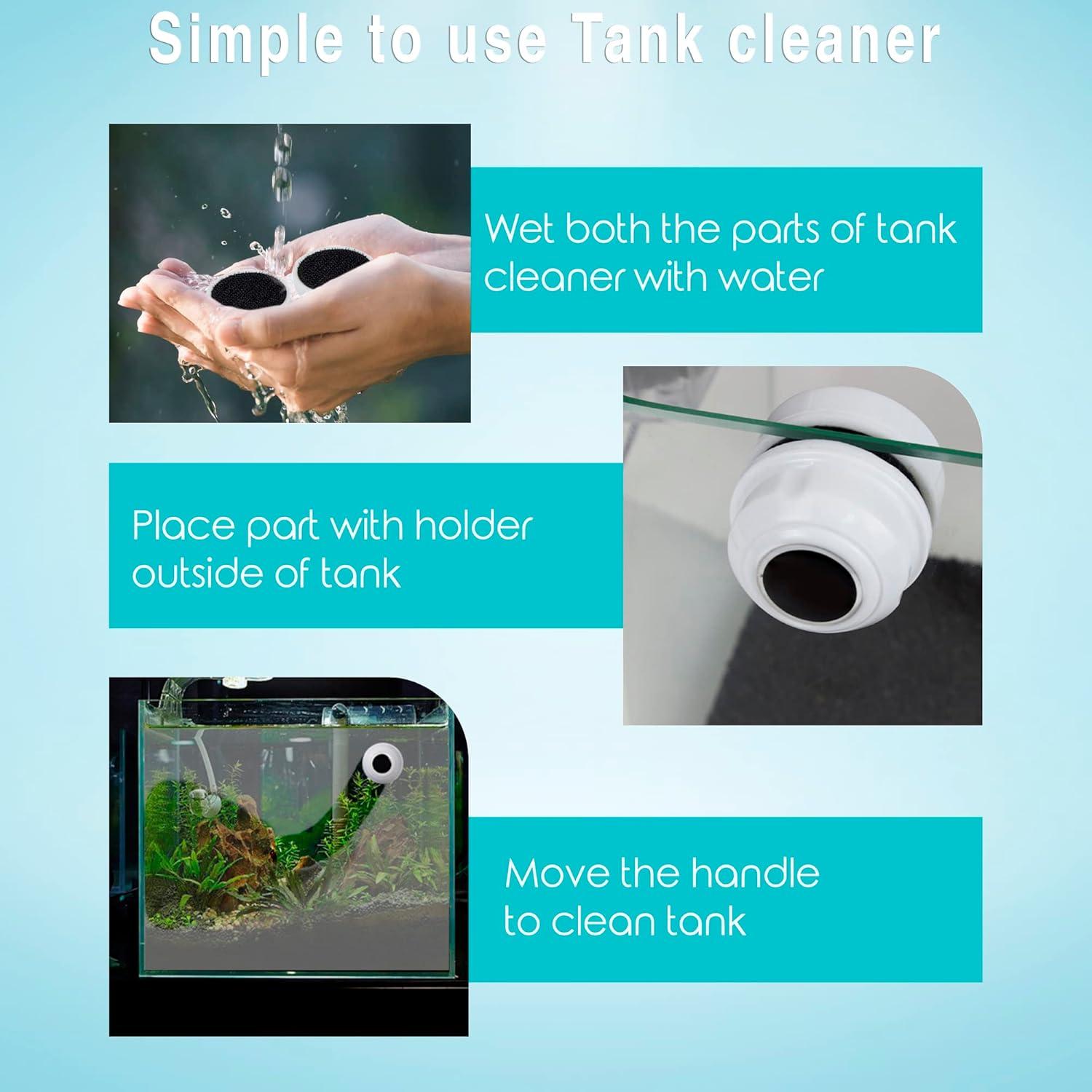 Limpiador Magnético para Acuario JOR Mini 4.1x3.3cm Sin Rayones