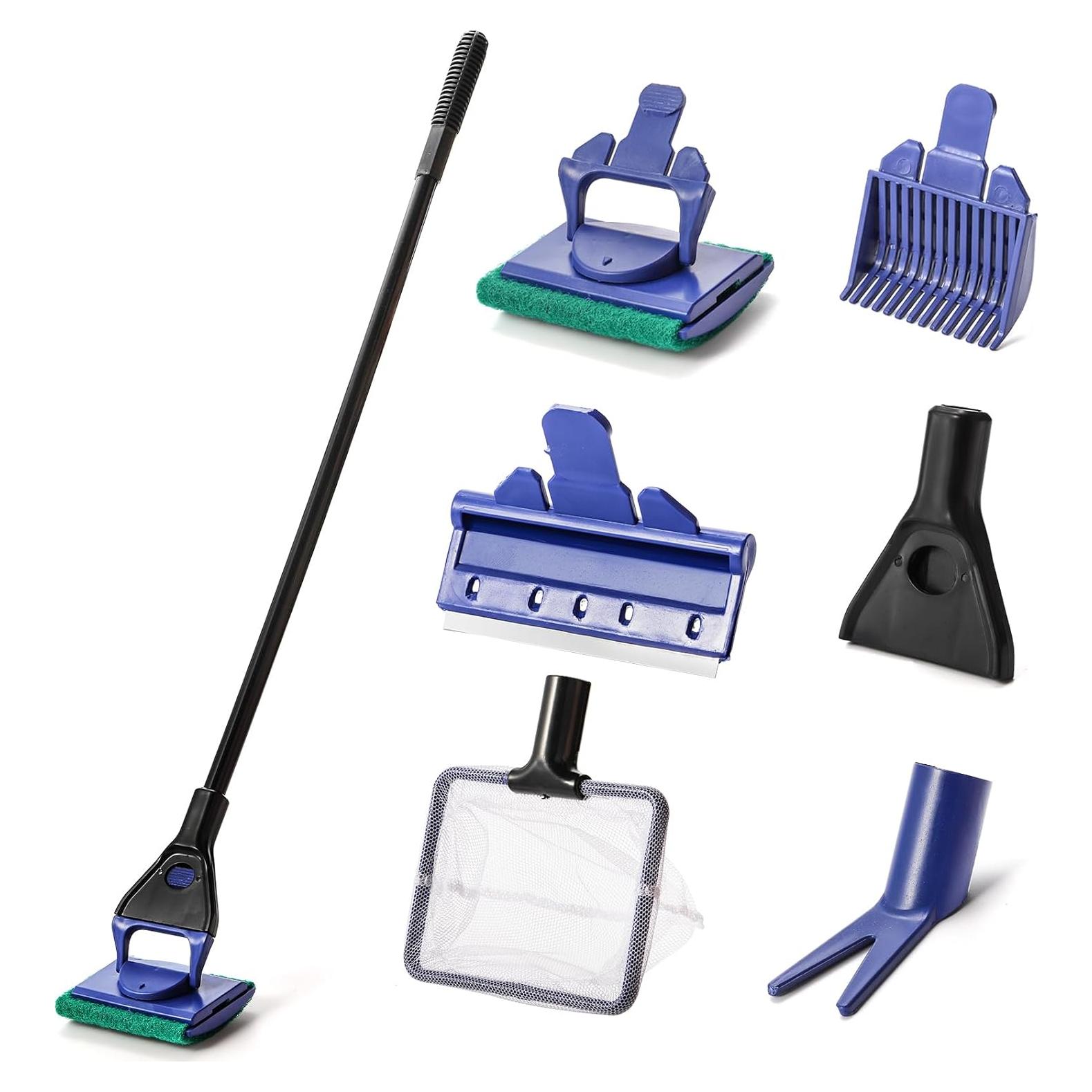 Kit de Limpieza de Acuario TOPZEA 5 en 1 con Mango de 48 cm