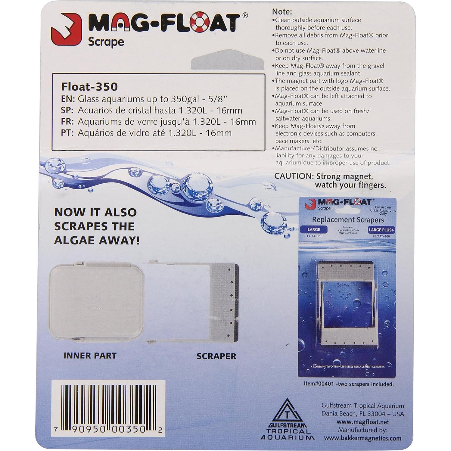 Limpiador Magnético de Acuario Gulfstream AGU350LG Grande