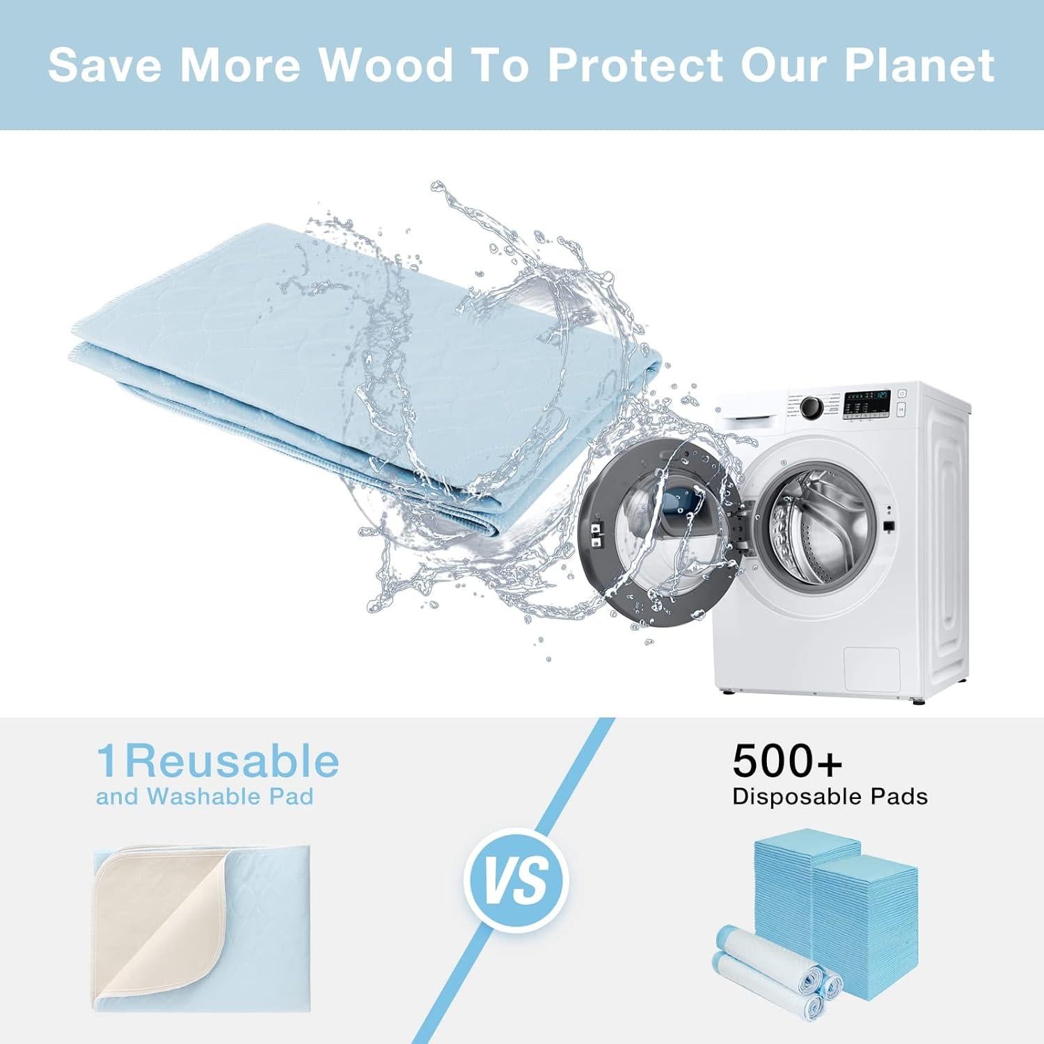 2 Almohadillas Reutilizables Impermeables SOLOSHINE 91x104cm