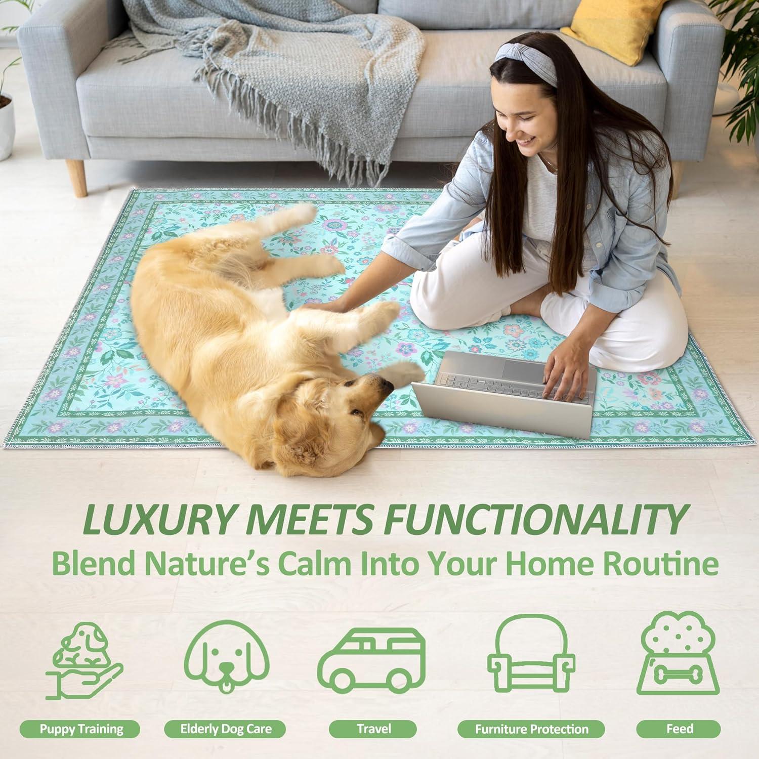 Alfombrillas Lavables para Perros Loobani 78.74x91.44cm Paquete de 2