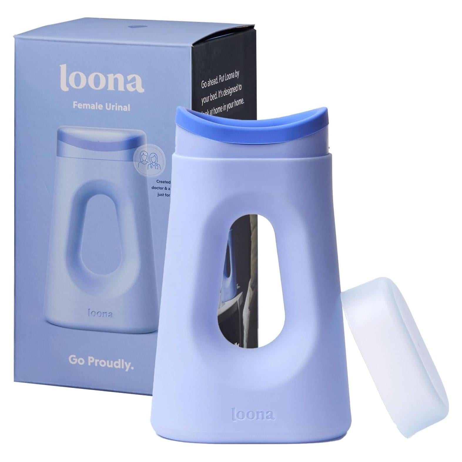 Orinal Femenino Loona Azul - Diseño Silencioso y Sin Salpicaduras
