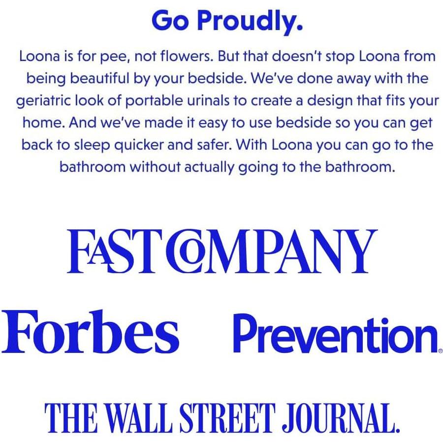 Orinal Femenino Loona Azul - Diseño Silencioso y Sin Salpicaduras