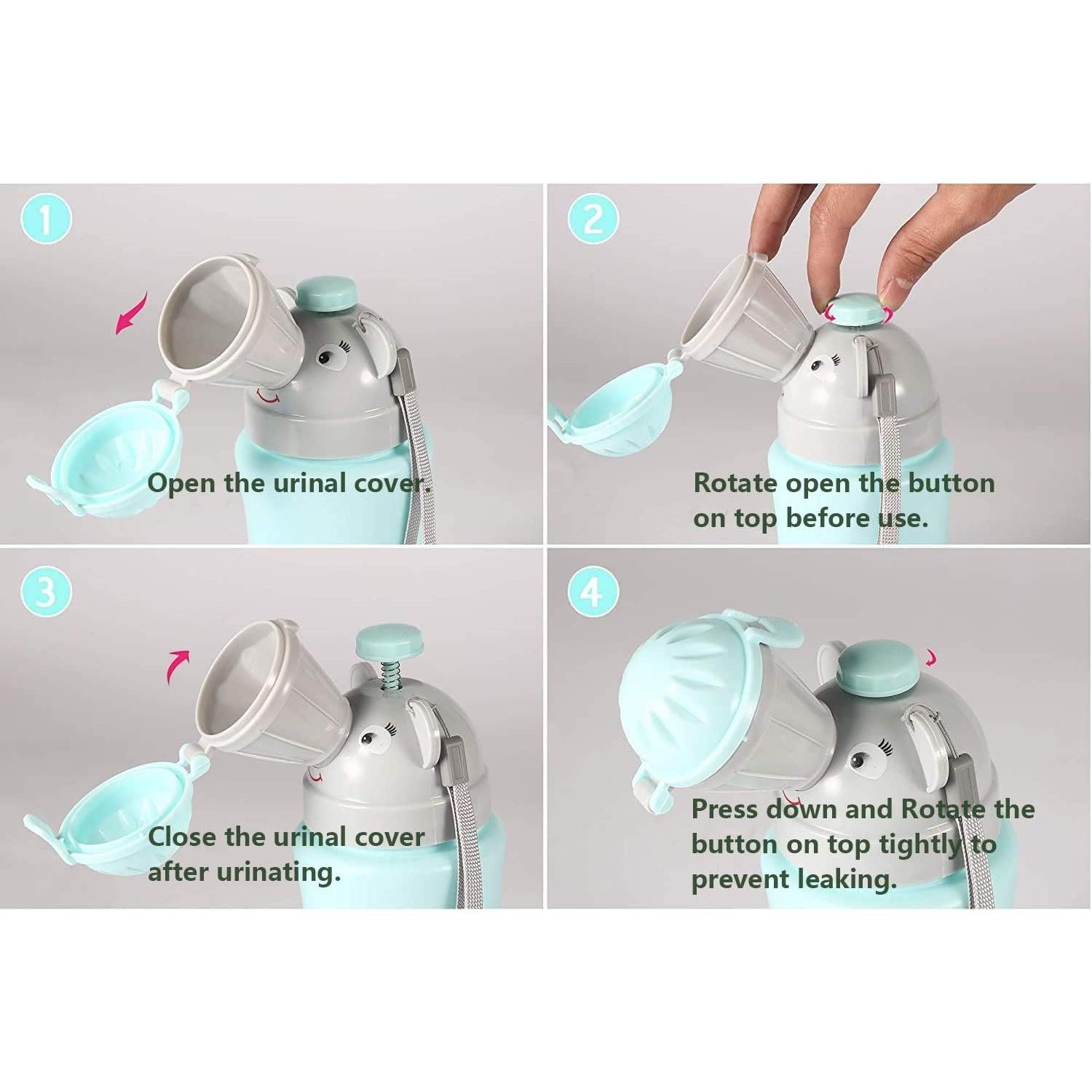 Orinal Portátil ONEDONE para Niños 500ml Azul con Cepillo