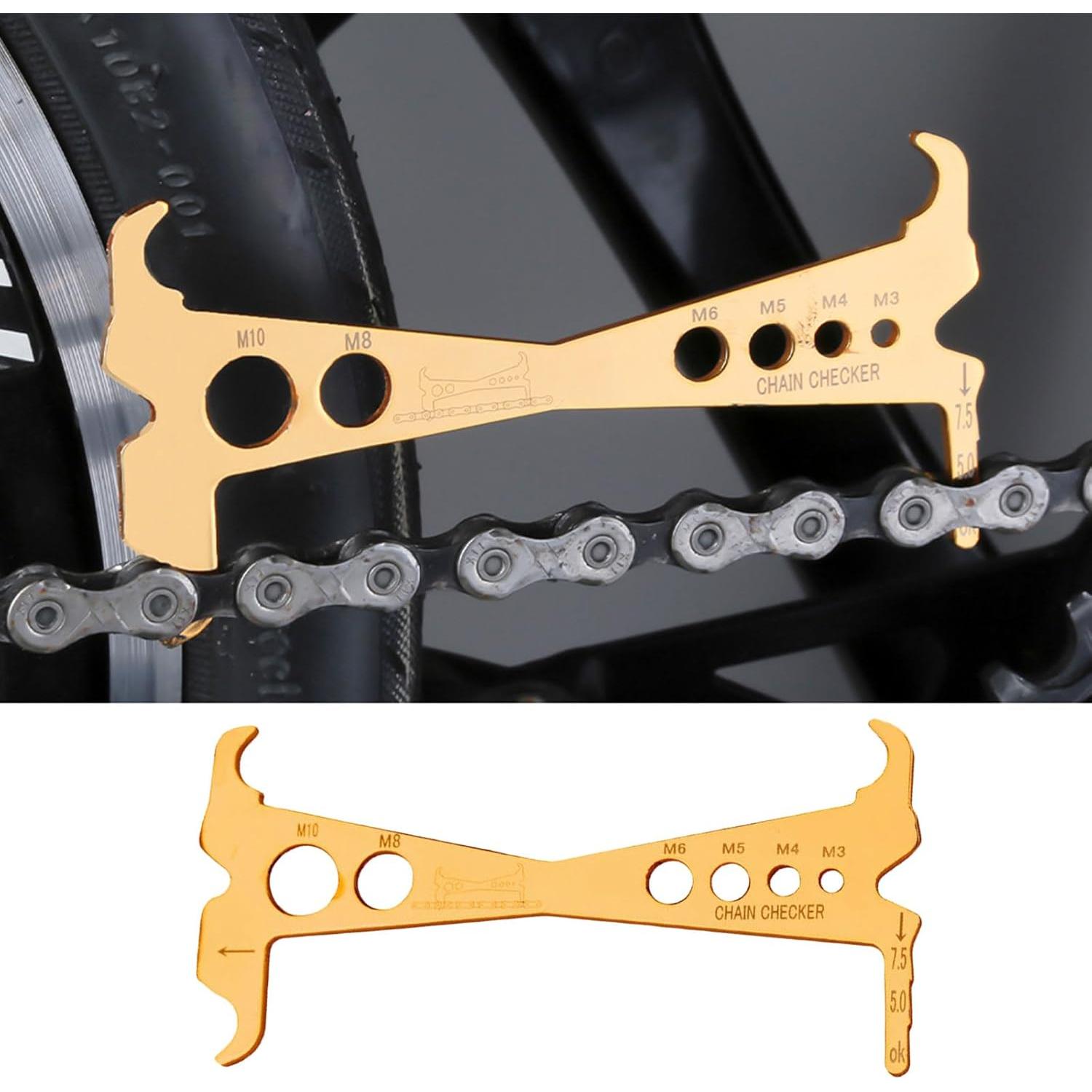 Medidor de Cadena de Bicicleta XUZHID Acero Inoxidable 1/2pcs