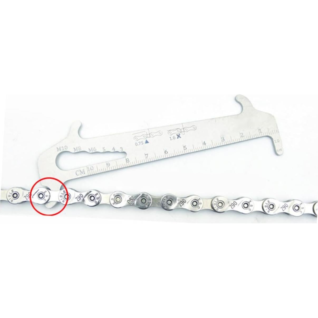 FAVOMOTO Medidor de Desgaste de Cadena de Bicicleta Acero Inoxidable