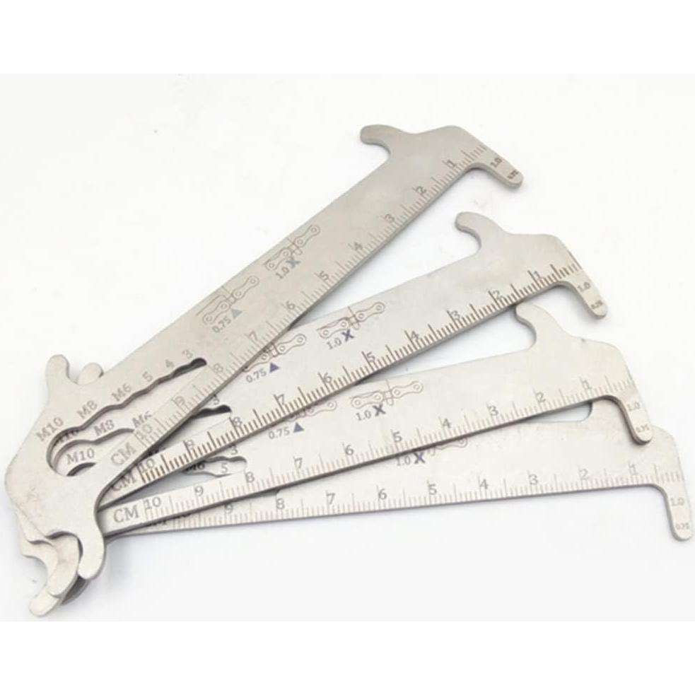 FAVOMOTO Medidor de Desgaste de Cadena de Bicicleta Acero Inoxidable