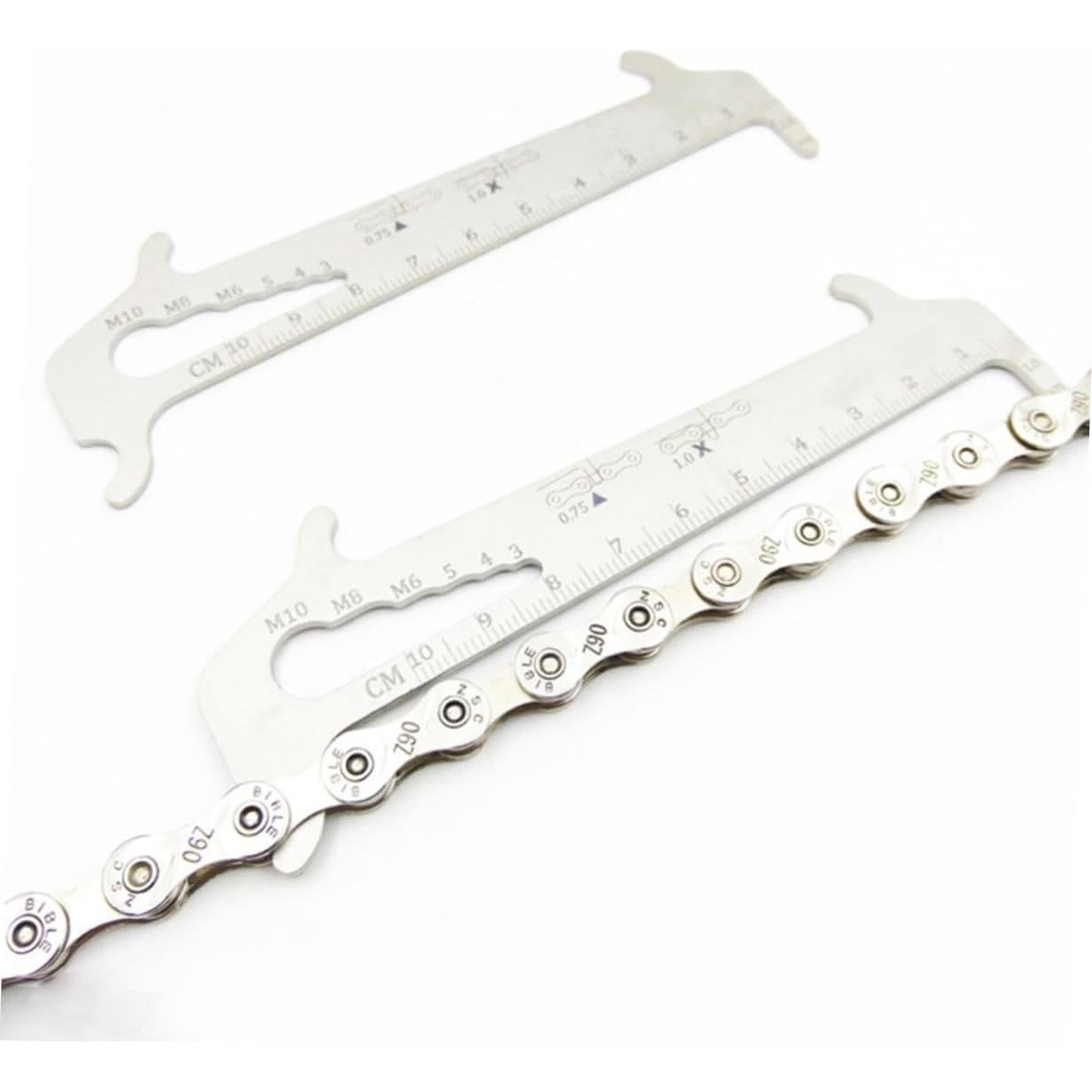 Medidor de Cadena de Bicicleta Kisangel Acero Inoxidable 12.5cm