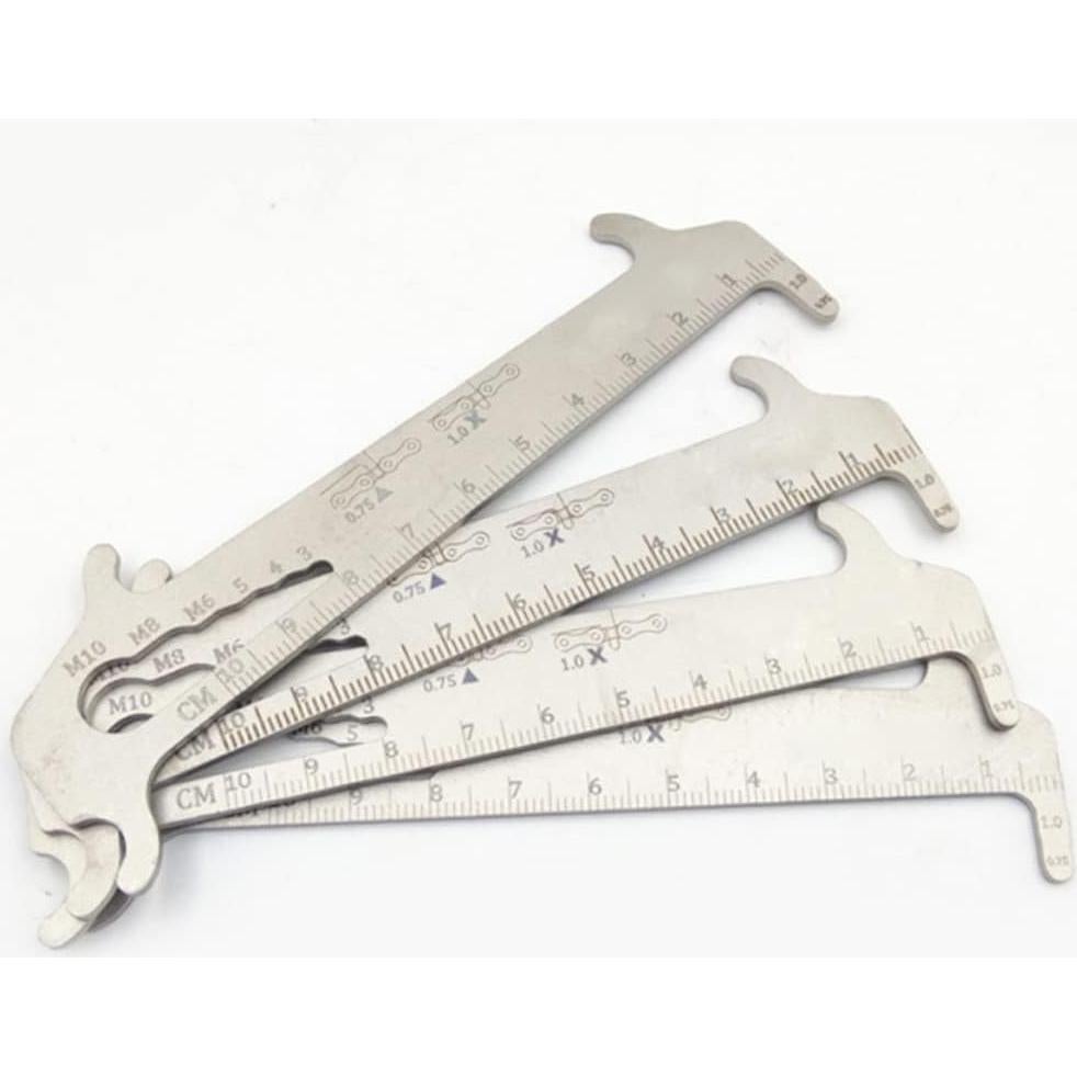 Medidor de Cadena de Bicicleta Kisangel Acero Inoxidable 12.5cm