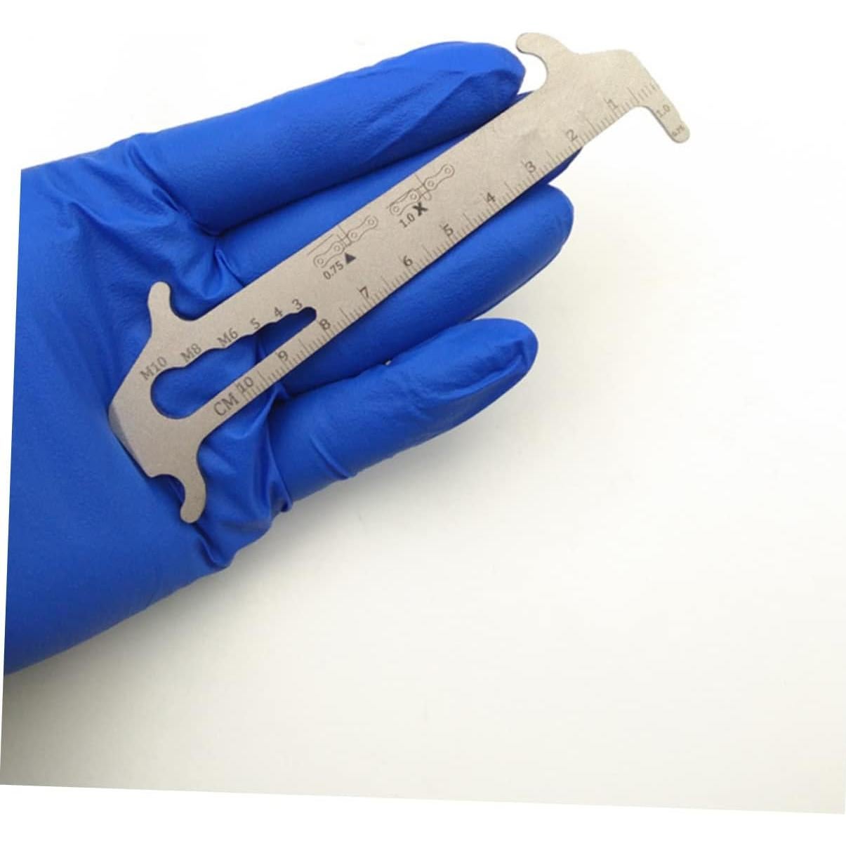 Medidor de Cadena de Bicicleta Kisangel Acero Inoxidable 12.5cm