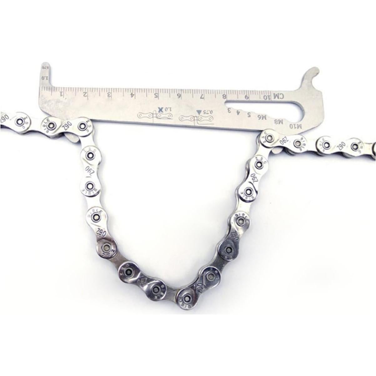 Medidor de Cadena de Bicicleta Kisangel Acero Inoxidable 12.5cm