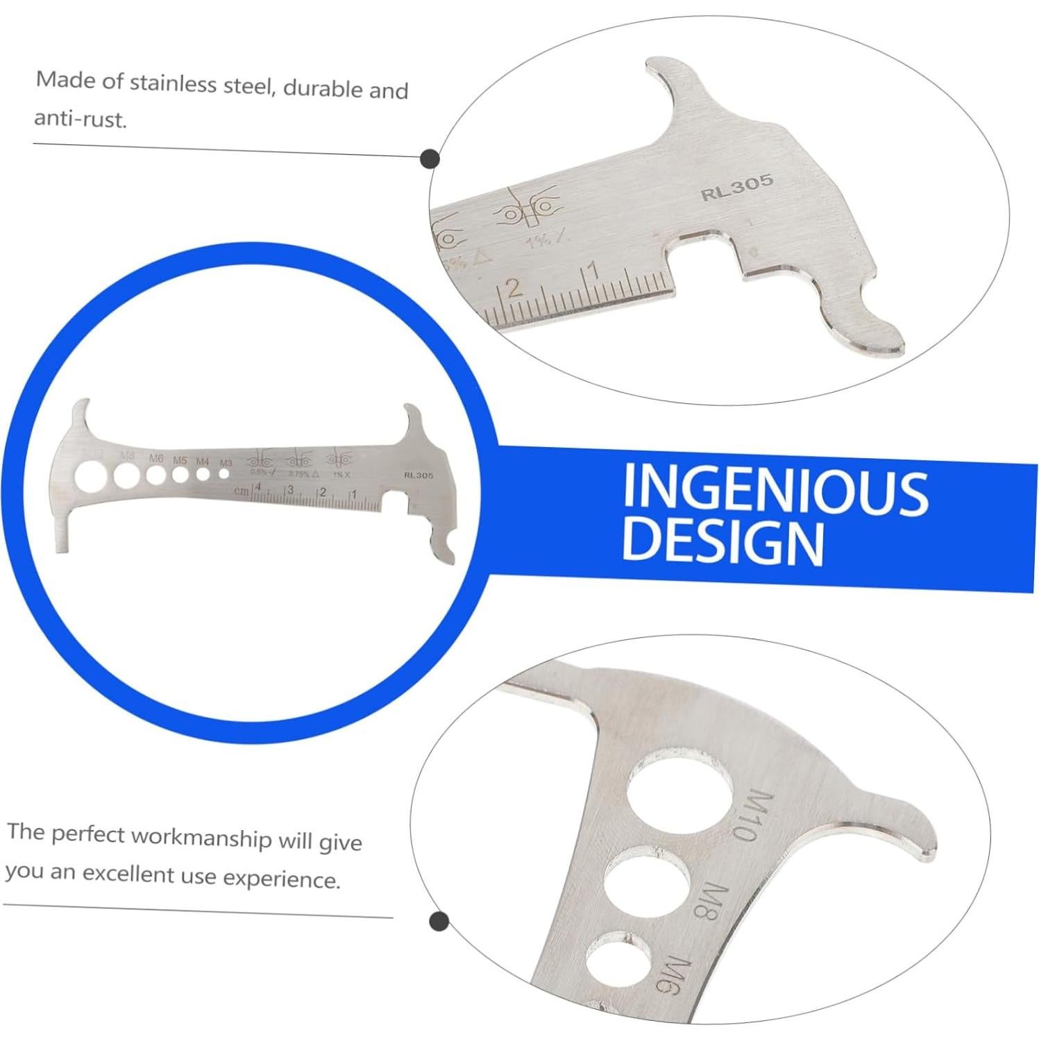 Comprobador de Cadena TOYANDONA de Acero Inoxidable Portátil