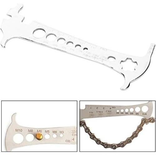 Medidor de desgaste de cadena Vbestlife de acero inoxidable