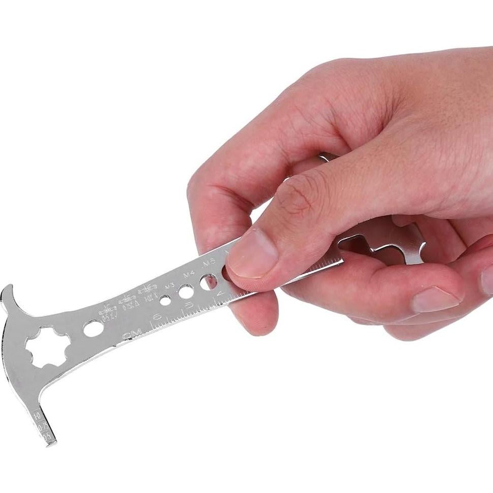 Medidor de desgaste de cadena Vbestlife de acero inoxidable