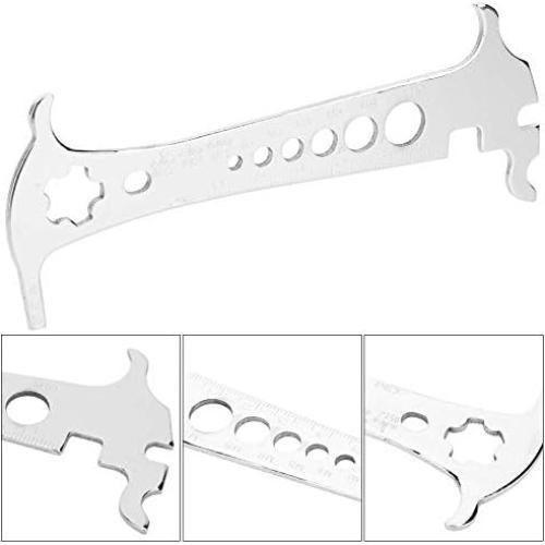 Medidor de desgaste de cadena Vbestlife de acero inoxidable