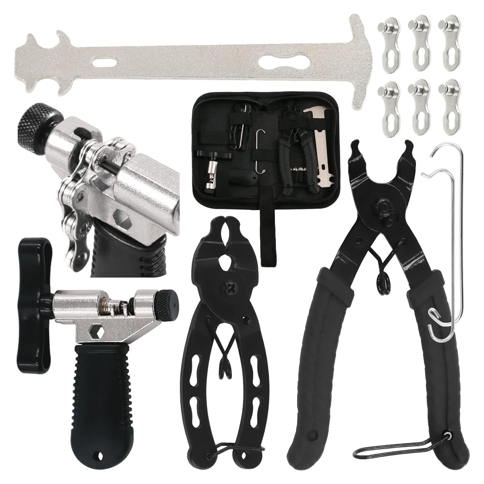 Kit de Herramientas Wokape para Reparación de Cadenas de Bicicleta 12 Piezas