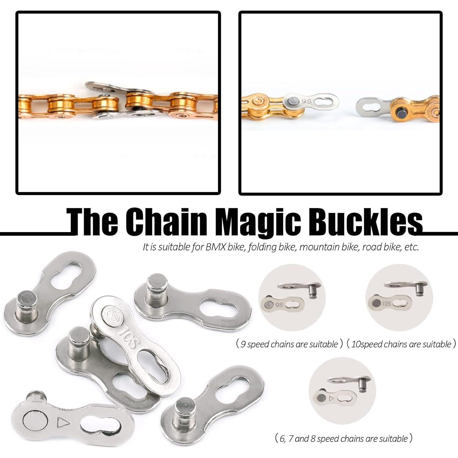 Kit de Herramientas Wokape para Reparación de Cadenas de Bicicleta 12 Piezas