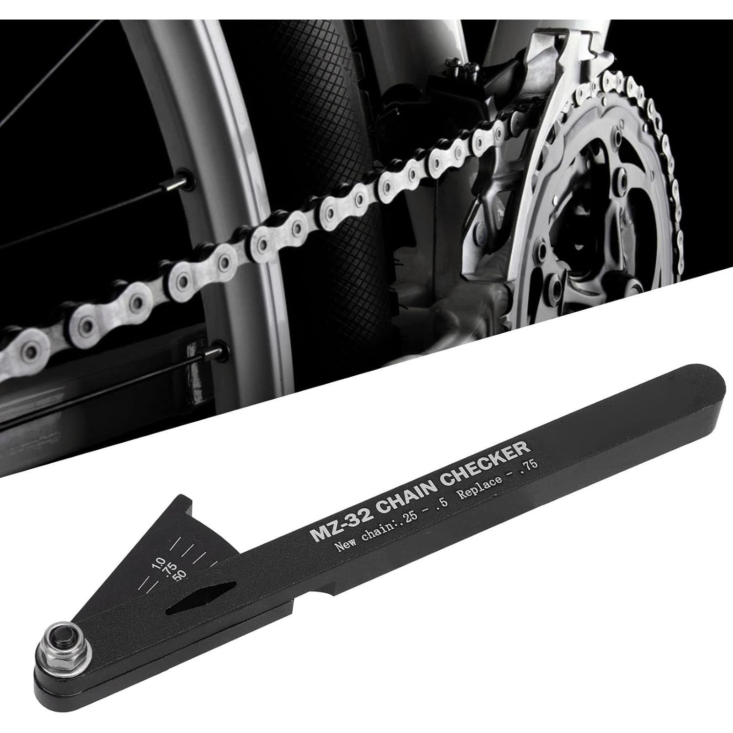 Comprobador de Cadena de Bicicleta Yosoo de Aluminio - Negro
