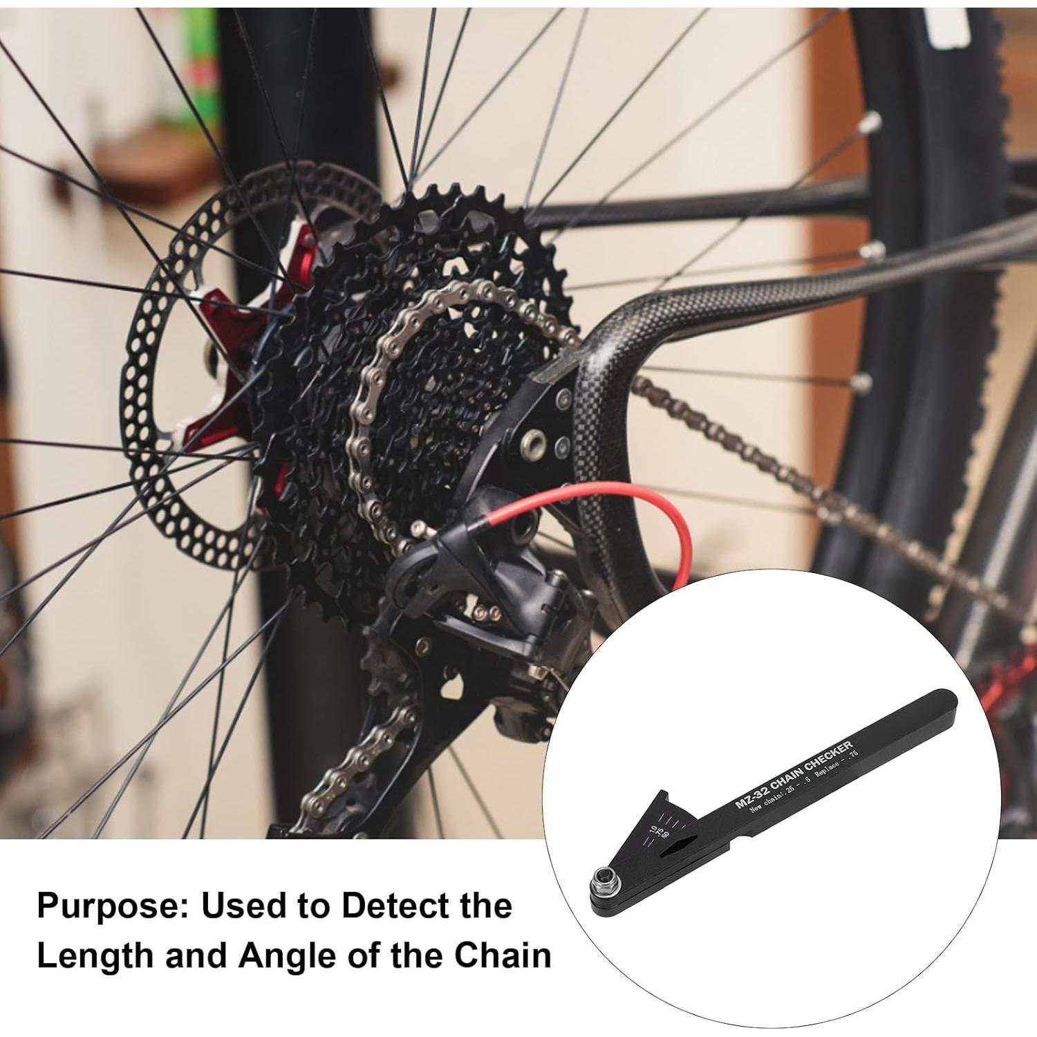 Comprobador de Cadena de Bicicleta Yosoo de Aluminio - Negro