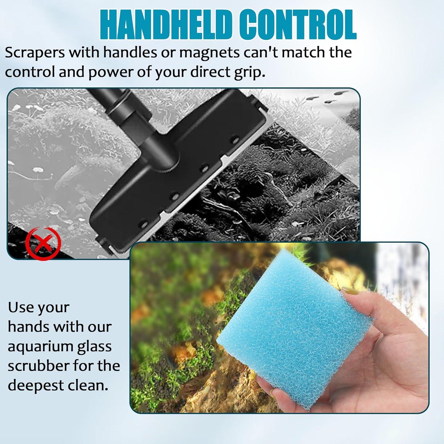 Limpiador de Acuarios Aussio - Paquete de 6 Esponjas 21x21x6.5cm