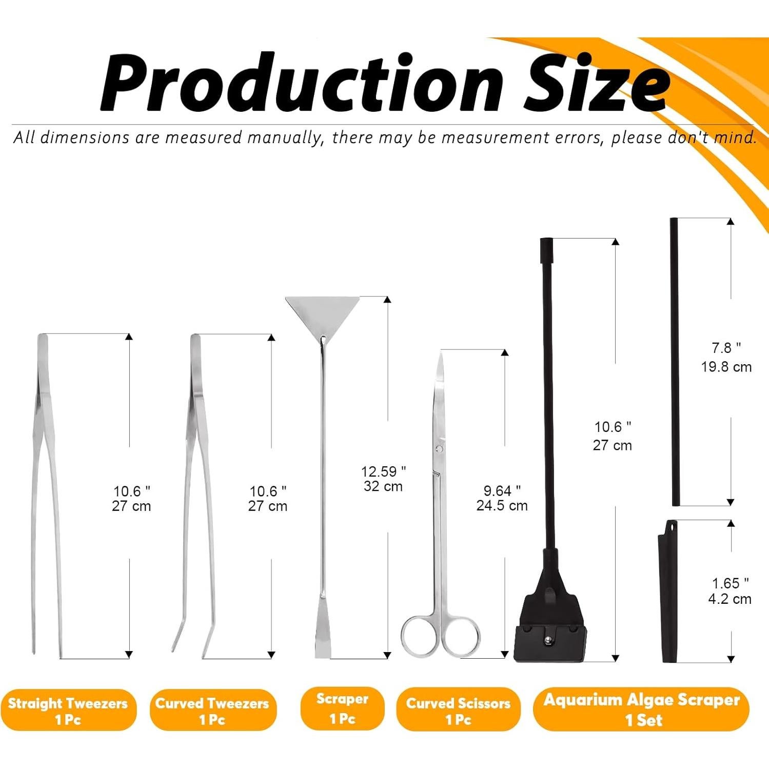 Kit de Herramientas para Acuascaping Rustark 13 Piezas Acero Inoxidable