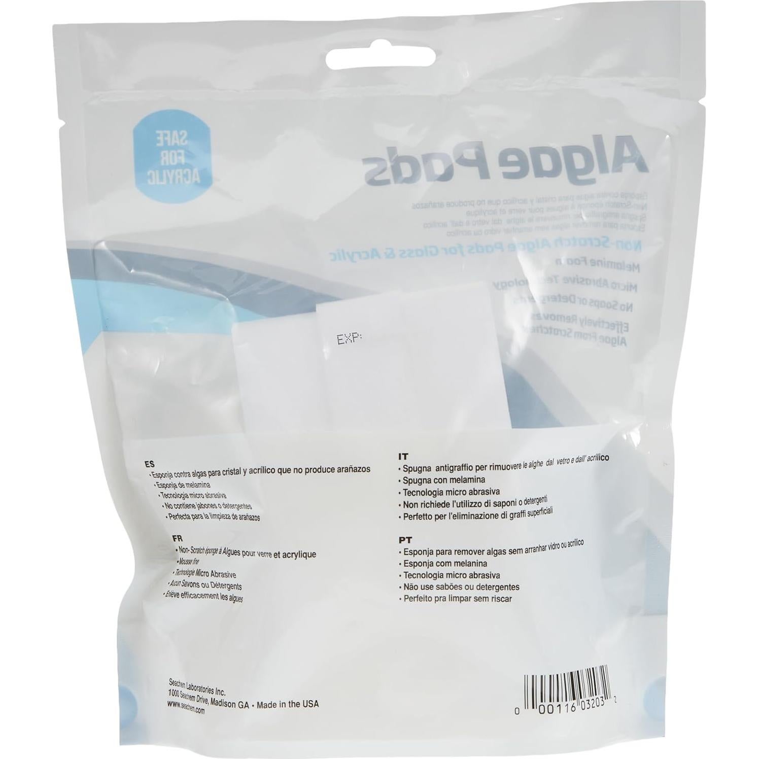 Pad de Algas Seachem 25mm para Acuarios de Vidrio y Acrílico