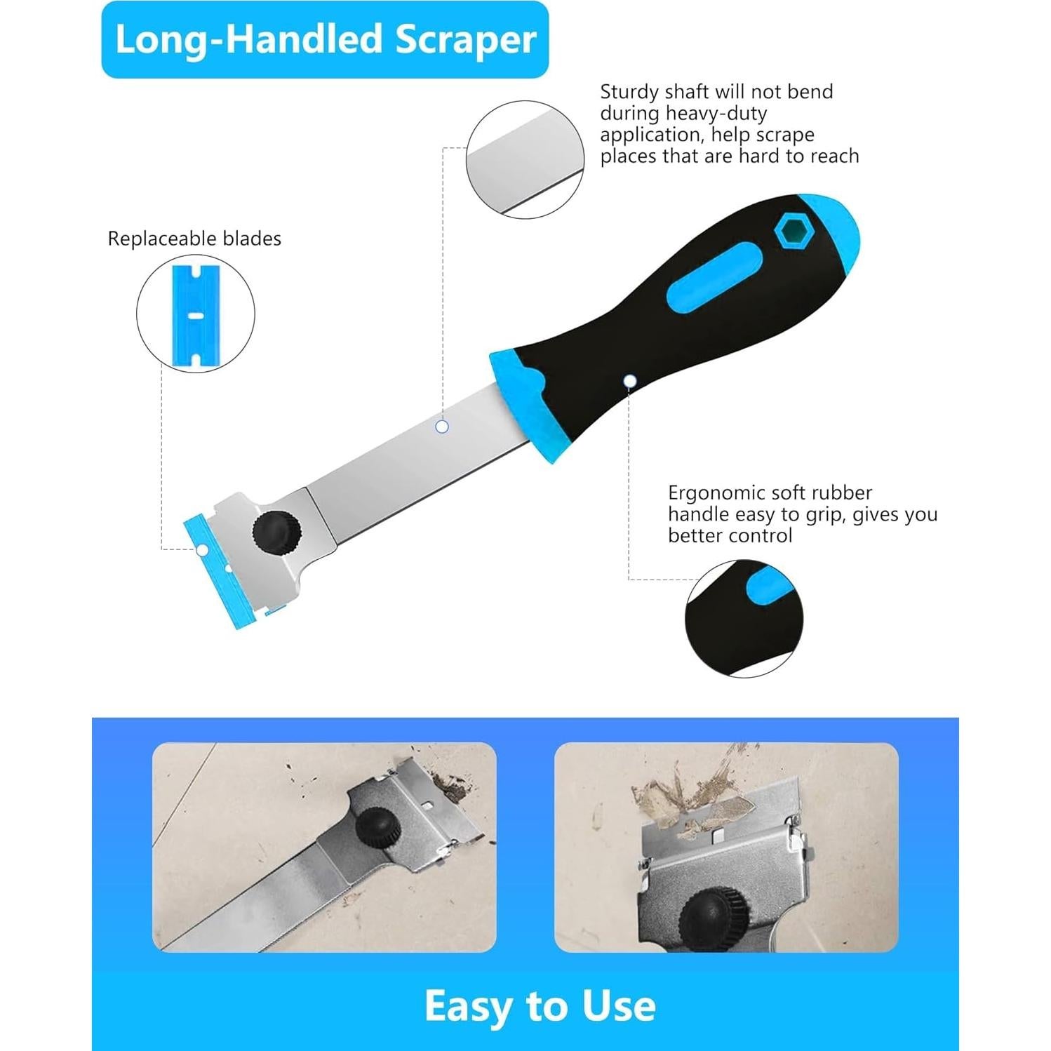 Raspador de Cuchilla de Afeitar Burbifro Mango Largo 20 cm