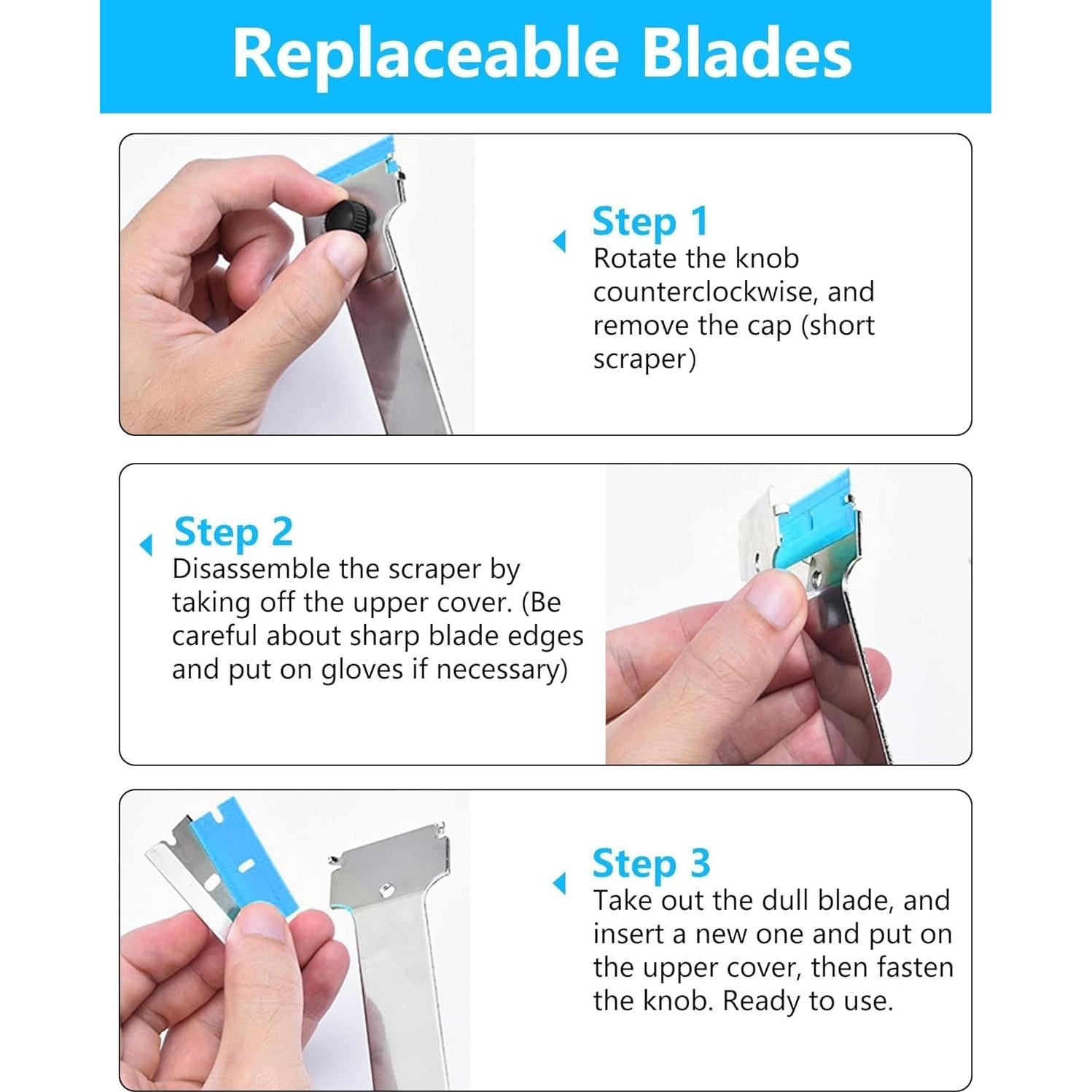 Raspador de Cuchilla de Afeitar Burbifro Mango Largo 20 cm