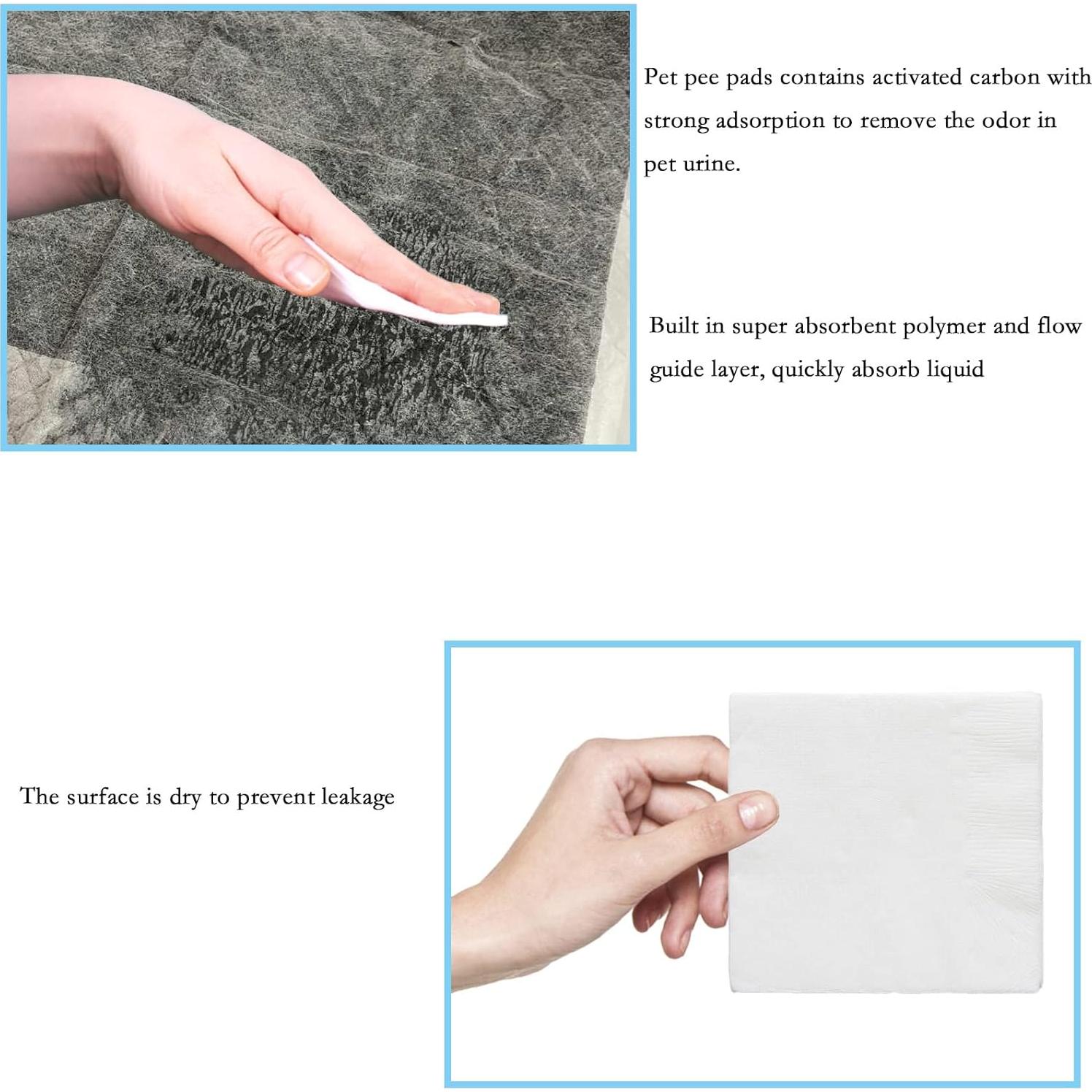 Almohadillas para Orina de Mascotas PINVNBY 100 Piezas 45x33 cm