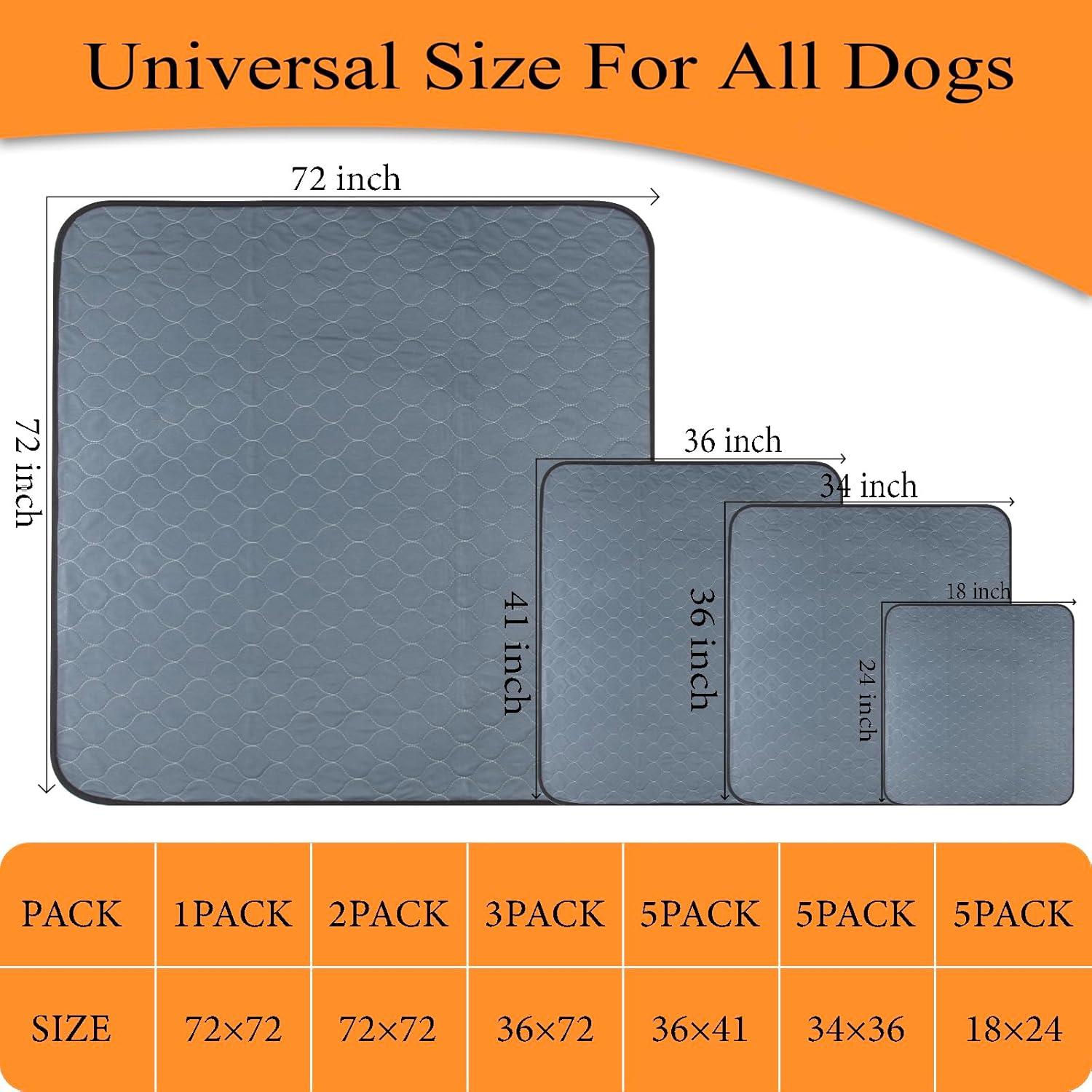 Paños Lavables para Orina de Perros 5 Pack 61x91 cm