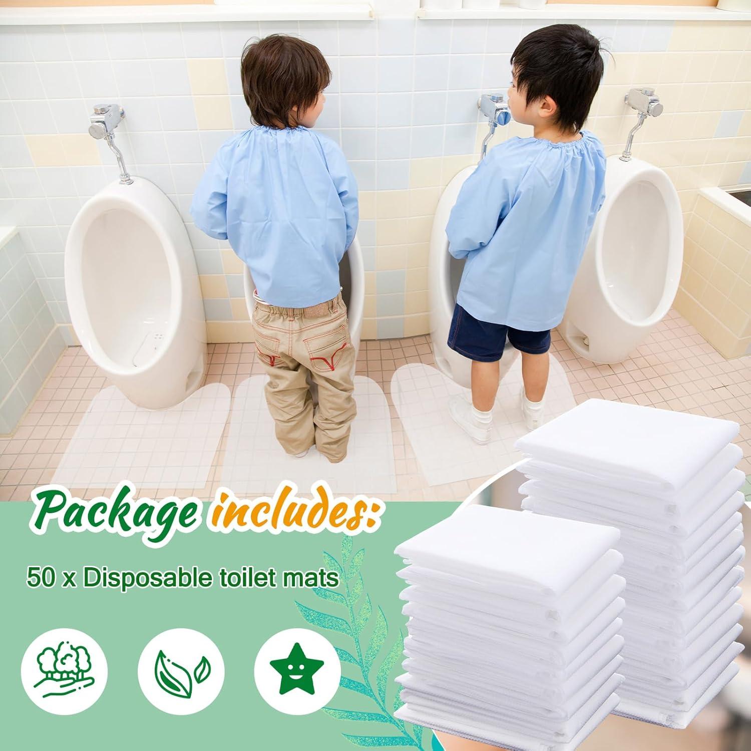 50 Alfombrillas Desechables para Inodoro 61x61 cm Antideslizantes